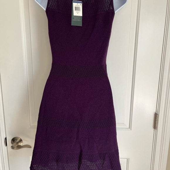 Ralph Lauren Purple Sweater Mini Dress - Picture 4 of 4